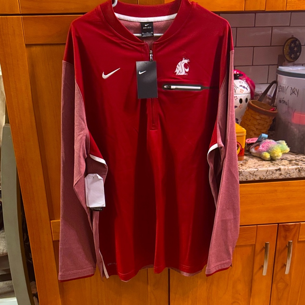 Nike Crimson tide 1/4 zip pull over WA Cougars NWT XXL